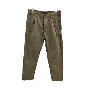 Men’s Banana Republic Pleated Explorer Pant Olive sz 34 X 34
